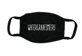 Mondkapje Face mask Watergraafsmeer met filter FASHION JUNKY big logo.