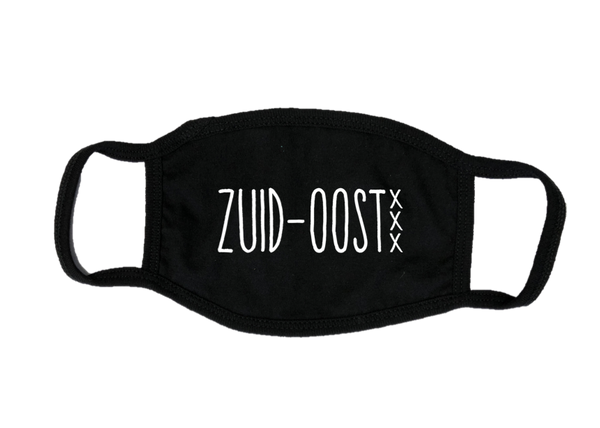 Mondkapje Face mask Zuid-Oost met filter FASHION JUNKY big logo.