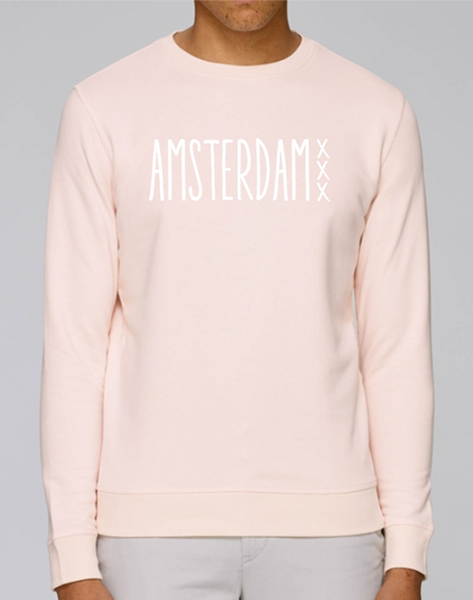 Amsterdam XXX Sweater Pink Fashion Junky Amsterdam Rose Trui Unisex