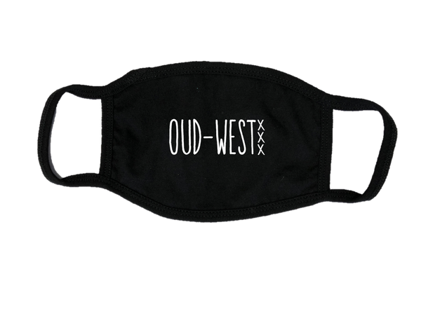 Mondkapje Face mask Oud-West met filter FASHION JUNKY big logo.