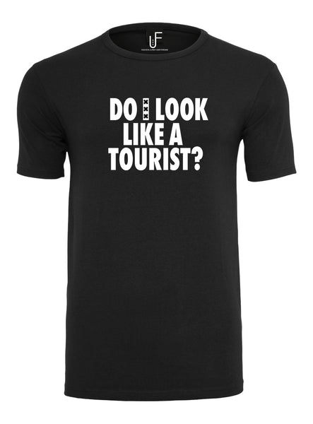 Do i look like a tourist T-shirt Fashion Junky Amsterdam Wit tshirt Men